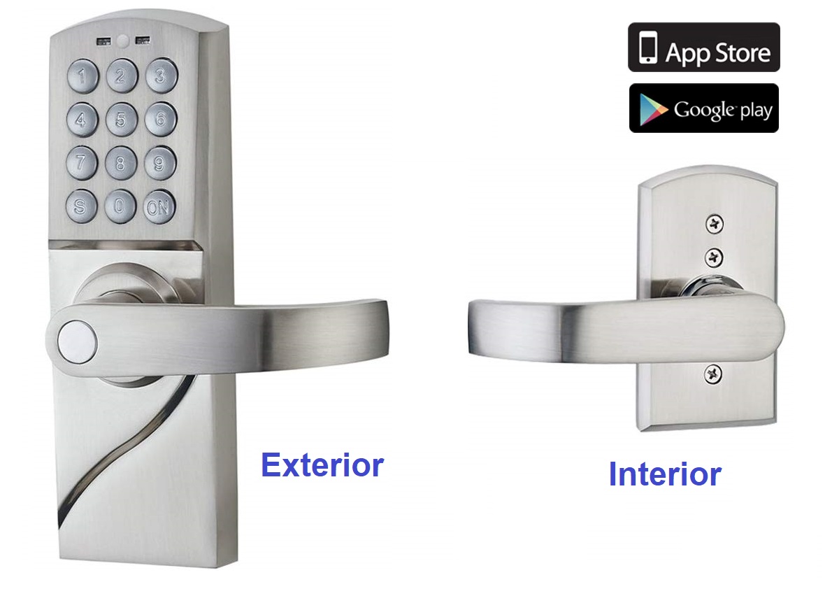 Weatherproof Keypad Smart WiFi Door Lock MKS100 Satin Chrome